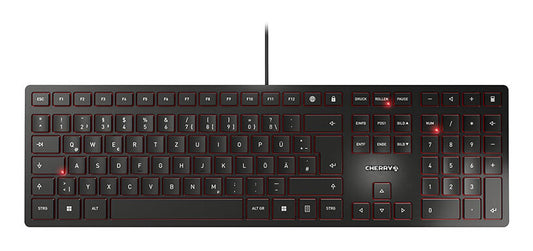 CHERRY KC 6000 Slim keyboard Universal USB QWERTZ German Black