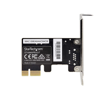 StarTech.com 1-Port Gigabit PCIe Network Adapter Card, Low-Profile NIC, 10/100/1000Mbps PCI Express LAN Card, Realtek RTL8111H, Windows and Linux, TAA Compliant