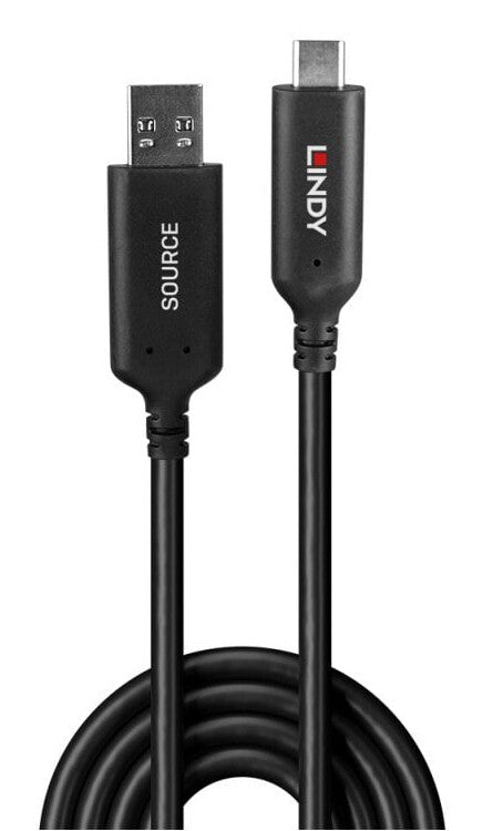 Lindy 25m USB 3.2 Gen 1 Type A to C Fibre Optic Hybrid Cable