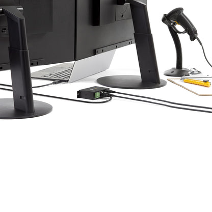 StarTech.com 4-Port USB 2.0 Hub - Metal Industrial USB-A Hub - Din Rail, Wall or Desk Mountable USB Data Hub - TAA Compliant USB Expander Hub