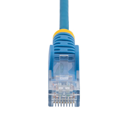 StarTech.com 10m Blue Slim CAT6 Ethernet Cable, Snagless, 100W PoE, UTP, LSZH, 28AWG Pure Bare Copper Wire, Slim RJ45 Network Patch Cord w/Strain Reliefs, Individually Tested