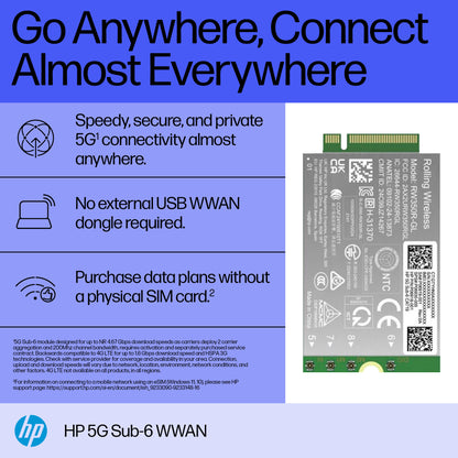 HP 5G Sub-6 WWAN interface cards/adapter Internal