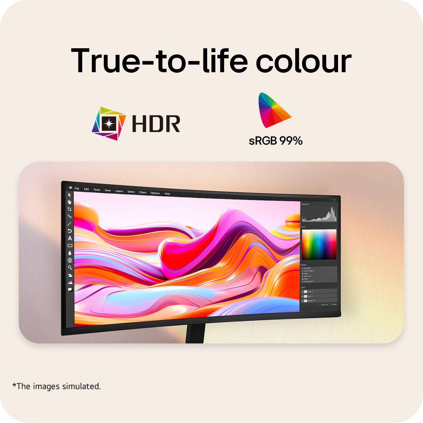 LG UltraWide U6 34U601B, 34-inch WQHD Curved (1800R) 120Hz Monitor, HDR10 & 99% sRGB AMD FreeSync™ Premium