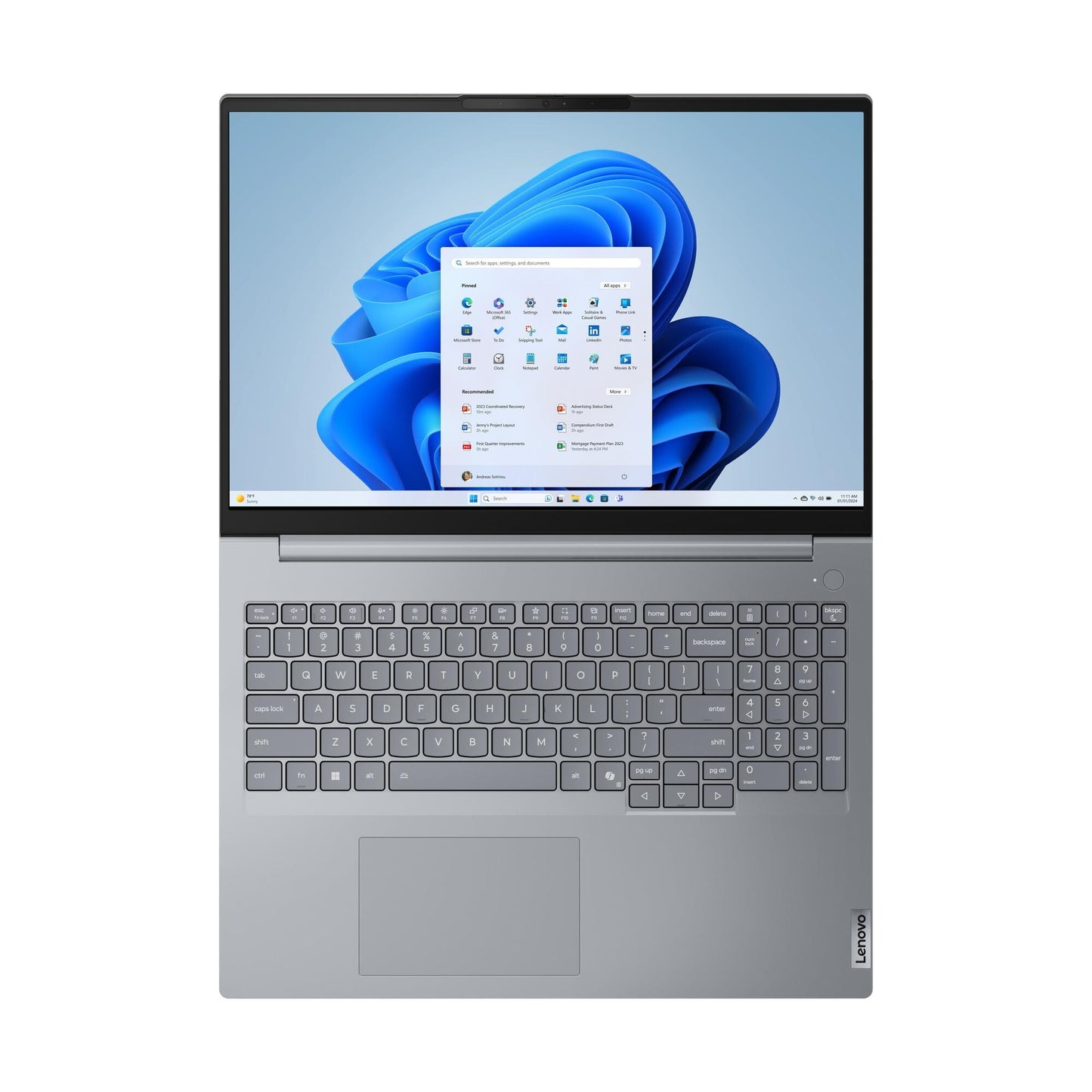 Lenovo ThinkBook 16 G9 IRL Intel Core 7 240H Laptop 40.6 cm (16") WUXGA 16 GB DDR5-SDRAM 512 GB SSD Wi-Fi 7 (802.11be) Windows 11 Pro UK English Grey