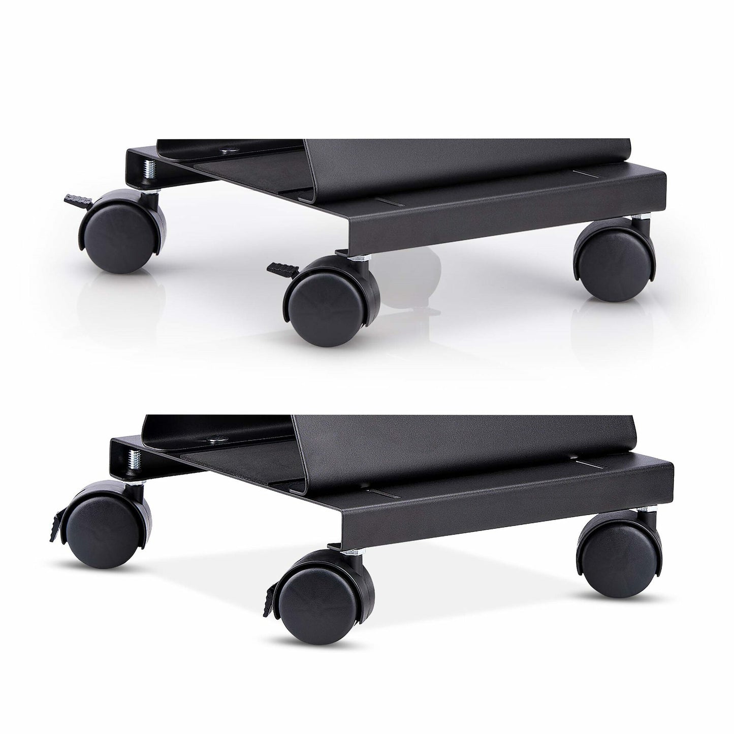 StarTech.com Computer Tower Cart, Rolling Mobile CPU Caddy on Wheels (Casters), Max Load 46.3lb/21kg, Adjustable PC Case Mount, Desktop Floor Stand, Steel Dolly