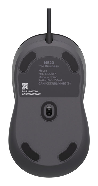 Logitech Signature M520 for Business mouse Office Ambidextrous USB Type-C Optical 4000 DPI