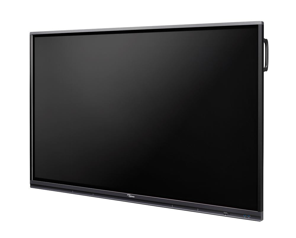Optoma 5752RK+ Interactive flat panel 190.5 cm (75") LED 400 cd/m² 4K Ultra HD Black Touchscreen Built-in processor Android 11
