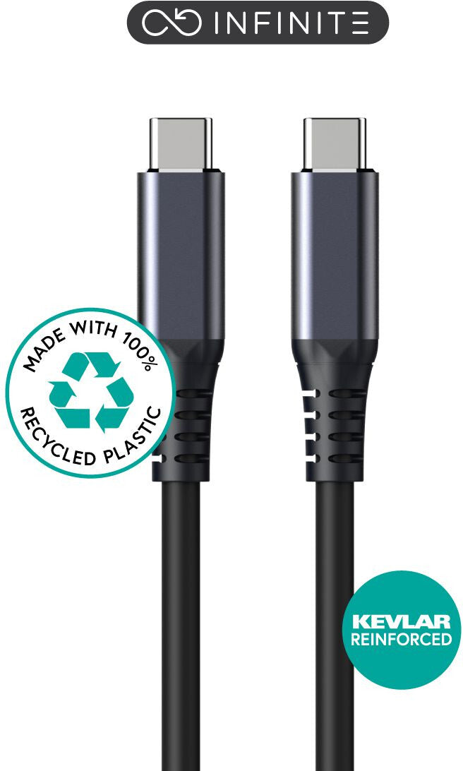 eSTUFF ES604275 USB cable USB4 Gen 2x2 2 m USB C 20 Gbit/s 100 W Black