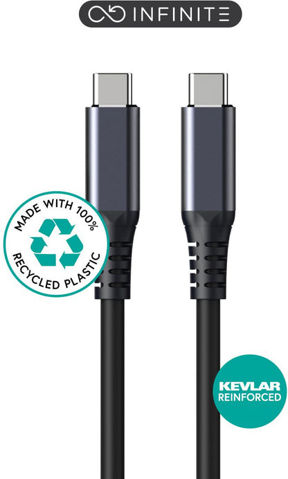 eSTUFF ES604275 USB cable USB4 Gen 2x2 2 m USB C 20 Gbit/s 100 W Black