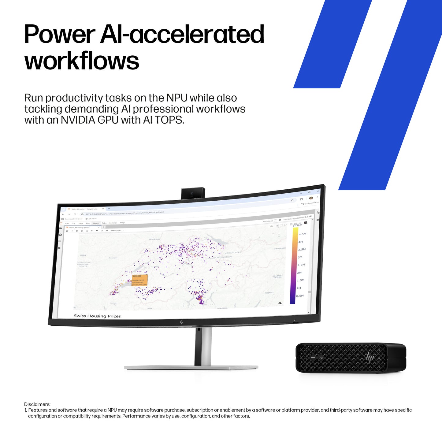 HP Z2 Mini G1i Intel Core Ultra 9 285K 32 GB DDR5-SDRAM 1 TB SSD NVIDIA RTX 2000 Ada Windows 11 Pro Mini PC Workstation AI Workstation, AI PC Black