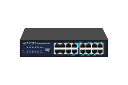Lanview LVN-1U-16PORT-1G network switch Unmanaged Gigabit Ethernet (10/100/1000)