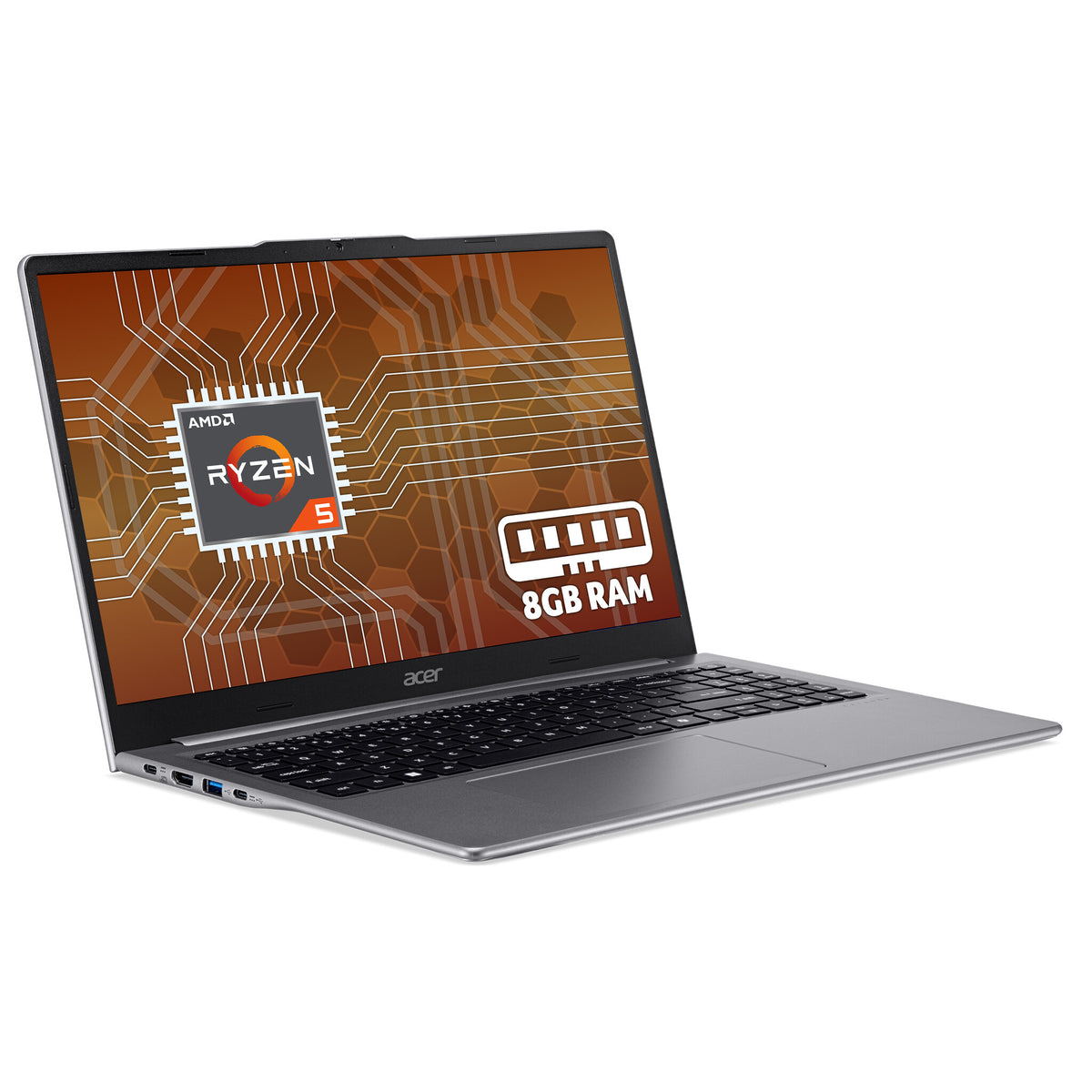 Acer Extensa 15 15 laptop (EXO15-41) - AMD Ryzen 5, 8GB RAM, 512GB SSD, 15.6" Full HD display, Windows 11
