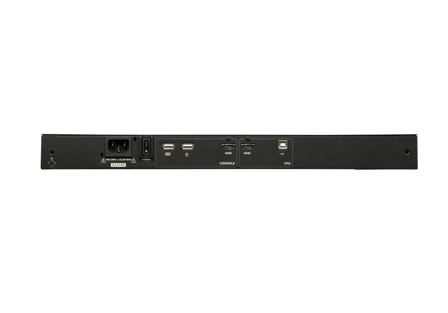 ATEN CL3700NW rack console 47 cm (18.5") 1920 x 1080 pixels Metal, Plastic Black 1U