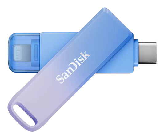 SanDisk Creator Phone Drive, 128GB, USB 3.2 Gen 1 (3.1 Gen 1), blue and lilac