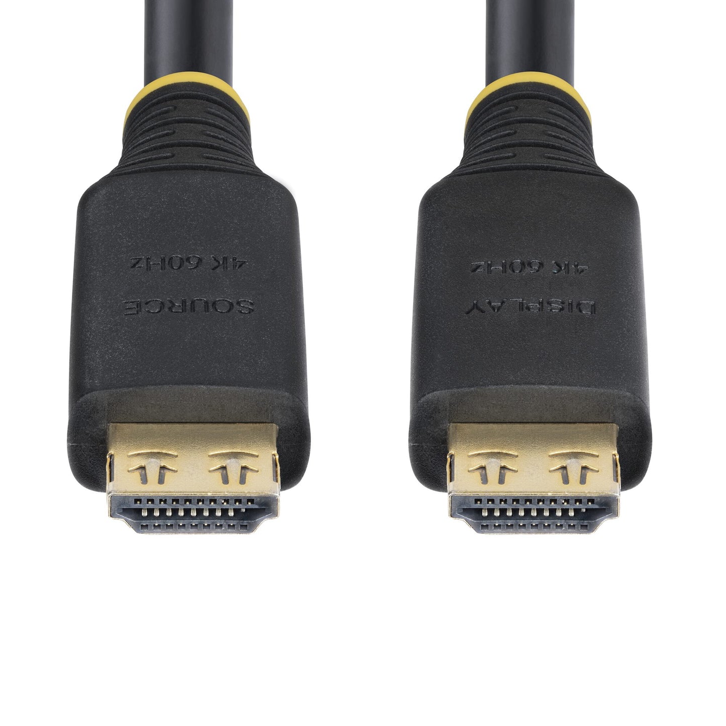 StarTech.com 15m (50ft) Active High Speed HDMI Cable with Gripping Connectors, 4K 60Hz/1440p 144Hz, HDR10/HDCP 2.2/ARC, 18Gbps, UHD HDMI Cord for TV/Monitor/Display, TPE Jacket