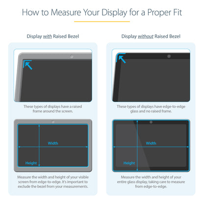 StarTech.com Laptop Privacy Screen for 15.6" Notebook - Magnetic Removable Laptop Display Security Filter - Blue Light Reducing Screen Protector - 16:9 - Matte/Glossy - +/-30 Degree