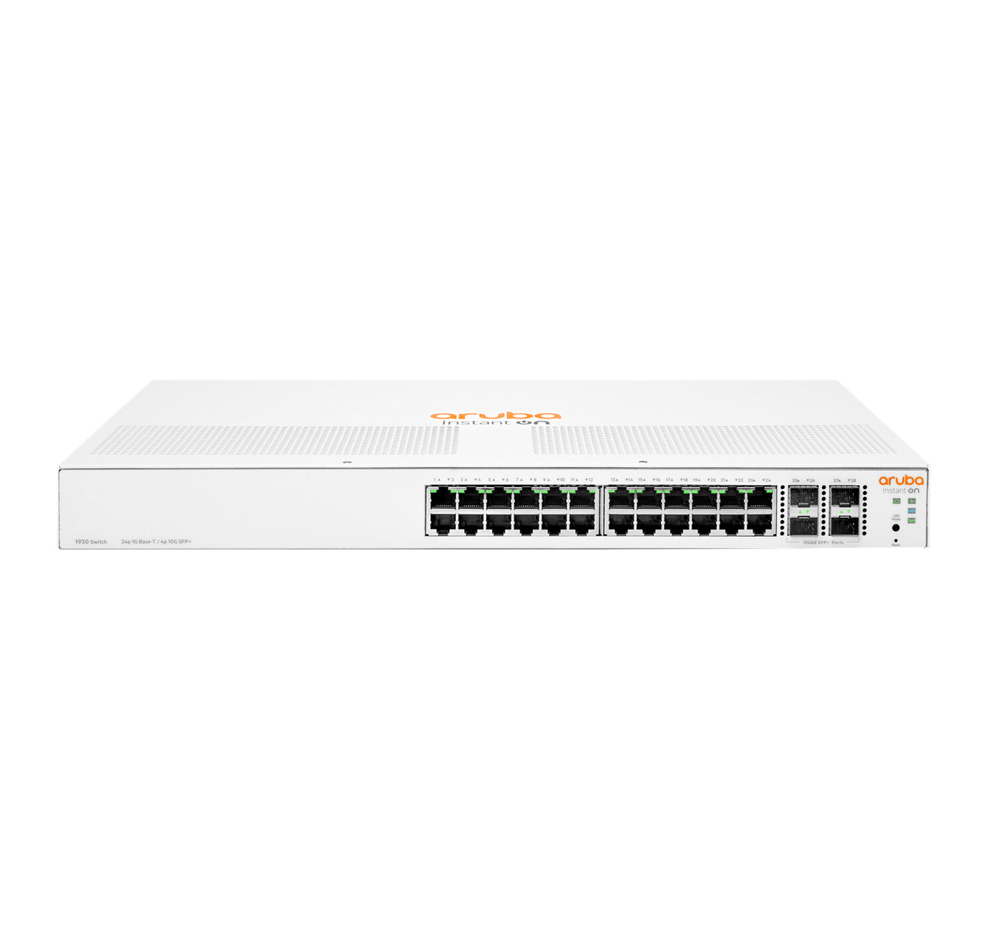 HPE Aruba Networking Aruba Instant On 1930 24G Class4 PoE 4SFP/SFP+ 195W Managed L2+ Gigabit Ethernet (10/100/1000) Power over Ethernet (PoE) 1U White