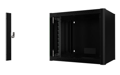 Lanview RWM09U45BL rack cabinet 9U Wall mounted rack Black