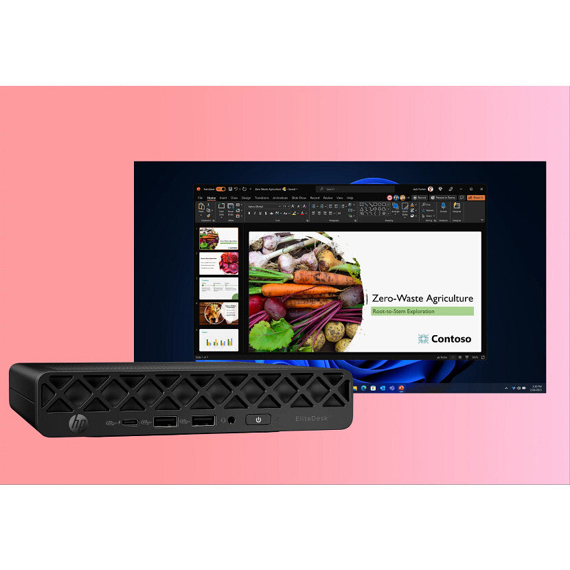 HP EliteDesk 8 Mini G1i AI Intel Core Ultra 7 265T 16 GB DDR5-SDRAM 512 GB SSD Windows 11 Pro Mini PC AI PC Black
