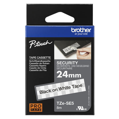 Brother TZE-SE5 label-making tape Black on white TZ/TZe