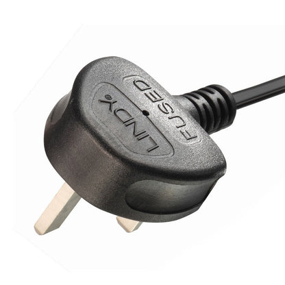 Lindy 1m UK 3 Pin to C5 Mains Cable, lead free