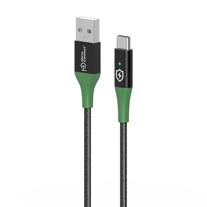 Microconnect MC-SMART USB-A-C-02 USB cable USB 2.0 2 m USB A USB C Black, Green