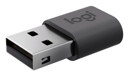 Logitech 956-000169 cable gender changer USB-C USB-A Graphite