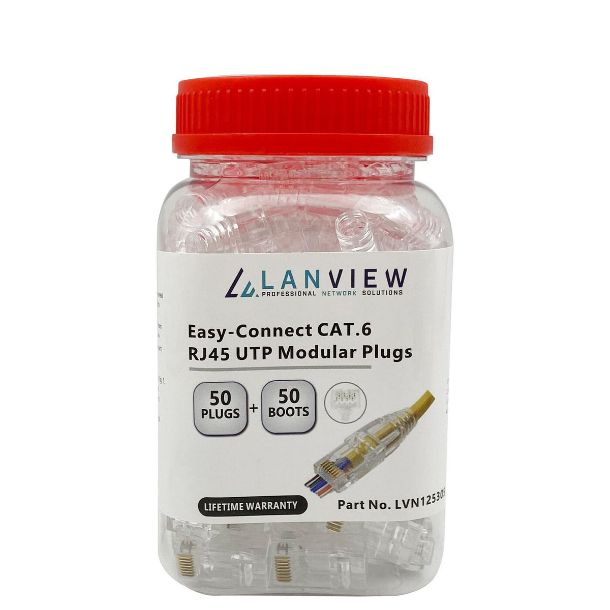 Lanview LVN125305 wire connector RJ45 Transparent