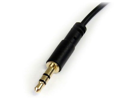 StarTech.com 3 ft Slim 3.5mm to Right Angle Stereo Audio Cable - M/M