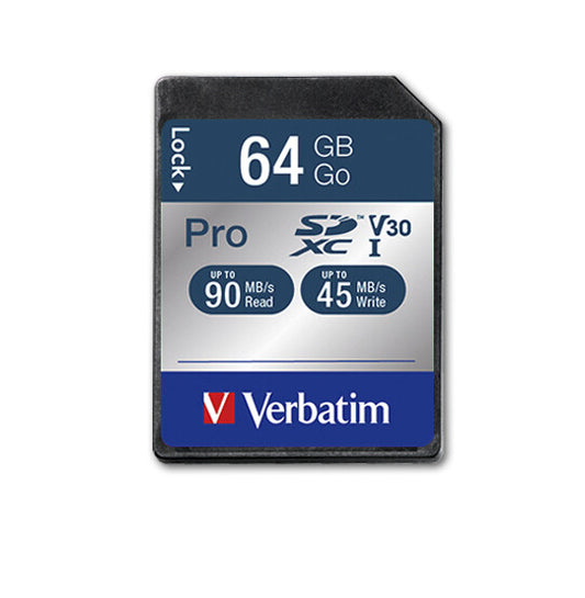 Verbatim Pro 64GB SDXC UHS Class 10 memory card