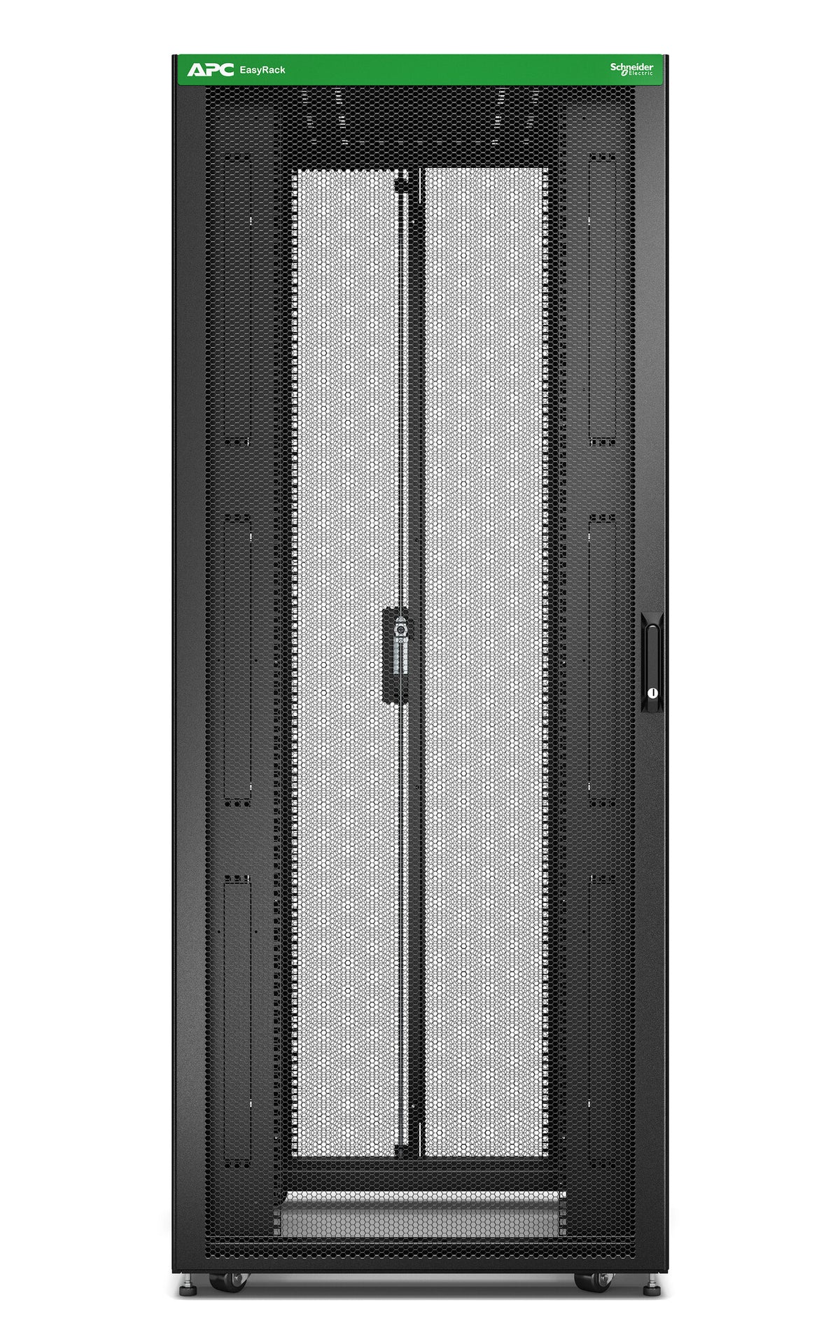 APC Easy Rack, 42U, Black, With Roof, Castors, Feet, 4 Brackets, and Bottom, No Side Panels, 1991H x 800W x 1000D mm