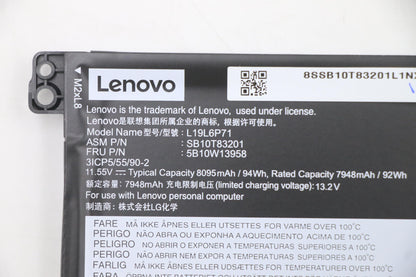 Lenovo 5B10W13958 laptop spare part Battery