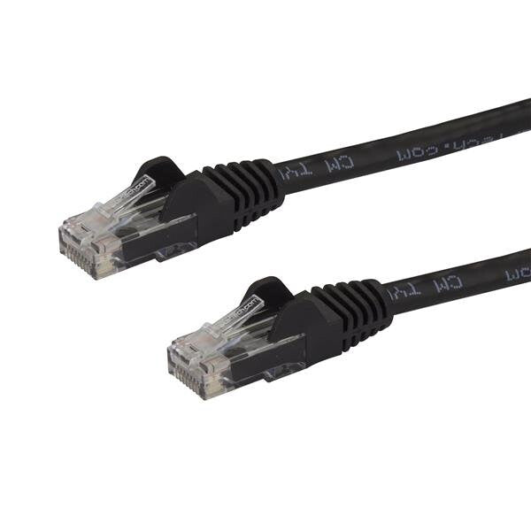 StarTech.com 5m CAT6 Ethernet Cable - Black CAT 6 Gigabit Ethernet Wire -250MHz 100W PoE RJ45 UTP Network/Patch Cord Snagless w/Strain Relief Individually Tested