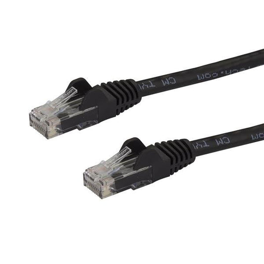 StarTech.com 5m CAT6 Ethernet Cable - Black CAT 6 Gigabit Ethernet Wire -250MHz 100W PoE RJ45 UTP Network/Patch Cord Snagless w/Strain Relief Individually Tested
