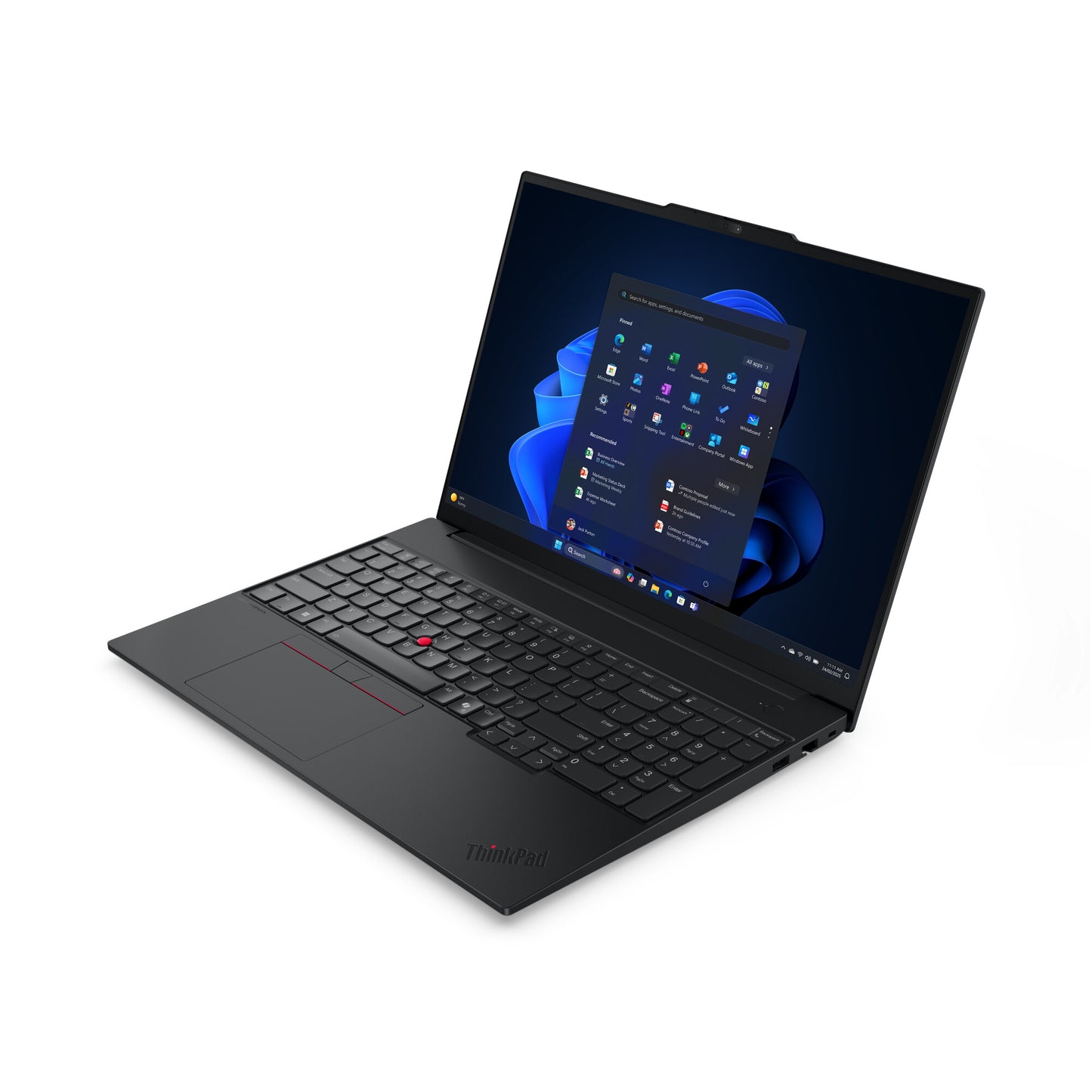Lenovo ThinkPad E16 Gen 3 (Intel) Copilot+ PC Intel Core Ultra 7 256V Laptop 40.6 cm (16") WUXGA 16 GB LPDDR5x-SDRAM 512 GB SSD Wi-Fi 6E (802.11ax) Windows 11 Pro UK English Black