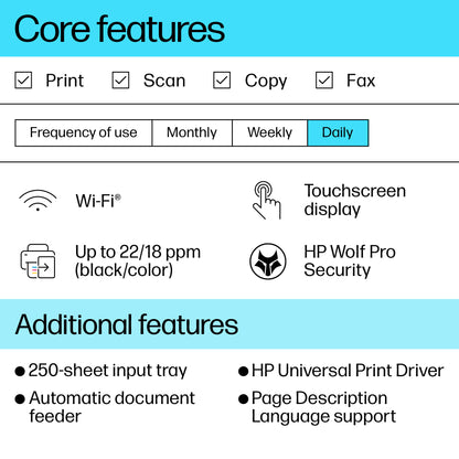 HP OfficeJet Pro 9120b Wireless All-in-One Color Printer, Two-sided printing; Copier, Scanner