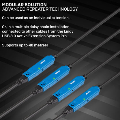 Lindy 10m USB 3.0 Active Extension Pro