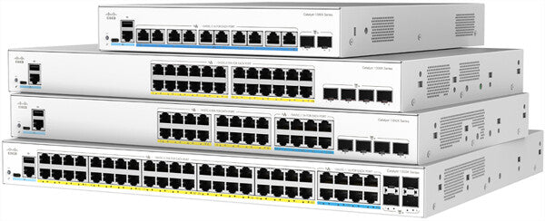 Cisco Catalyst 1300X 8-port 5GE 40-port GE network switch, Managed, 48-port, Power over Ethernet (PoE), white