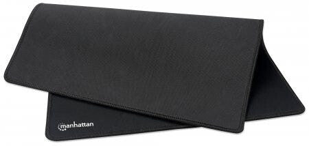 Manhattan XL Gaming Mousepad Smooth Top Surface Mat (Clearance Pricing), Large nylon fabric surface area to improve tracking for better mouse performance (400x320x3mm), Non Slip Rubber Base, Waterproof, Stitched Edges, Black, Lifetime Warranty, Retail Box