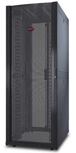 APC NetShelter SX, Networking Rack Enclosure, 42U, Black, 1991H x 750W x 1070D mm with Casters, Feet, Vertical Cable Managers, Side Panels