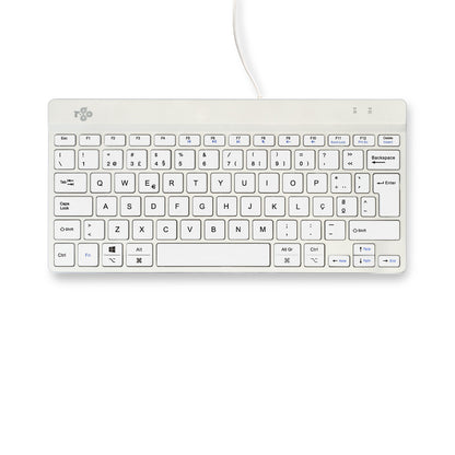 R-Go Tools Ergonomic keyboard R-Go Compact Break, compact keyboard with break software, QWERTY (PT), wired, white