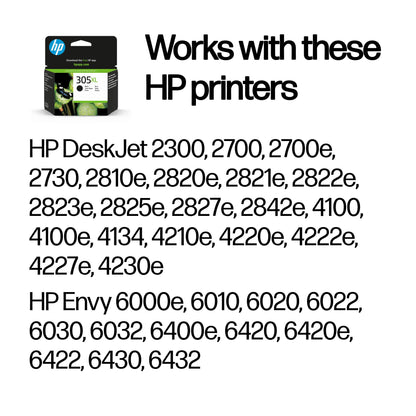 HP 305XL High Yield Black Original Ink Cartridge