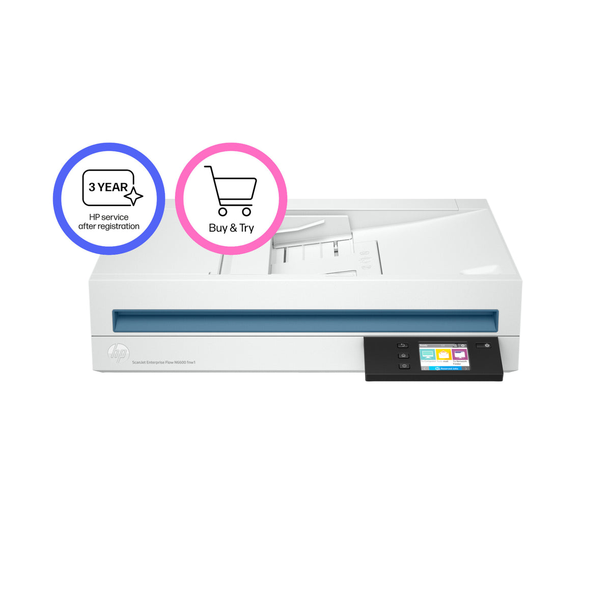 HP ScanJet Enterprise Flow N6600 fnw1 Flatbed scanner 1200 x 1200 DPI A4 White
