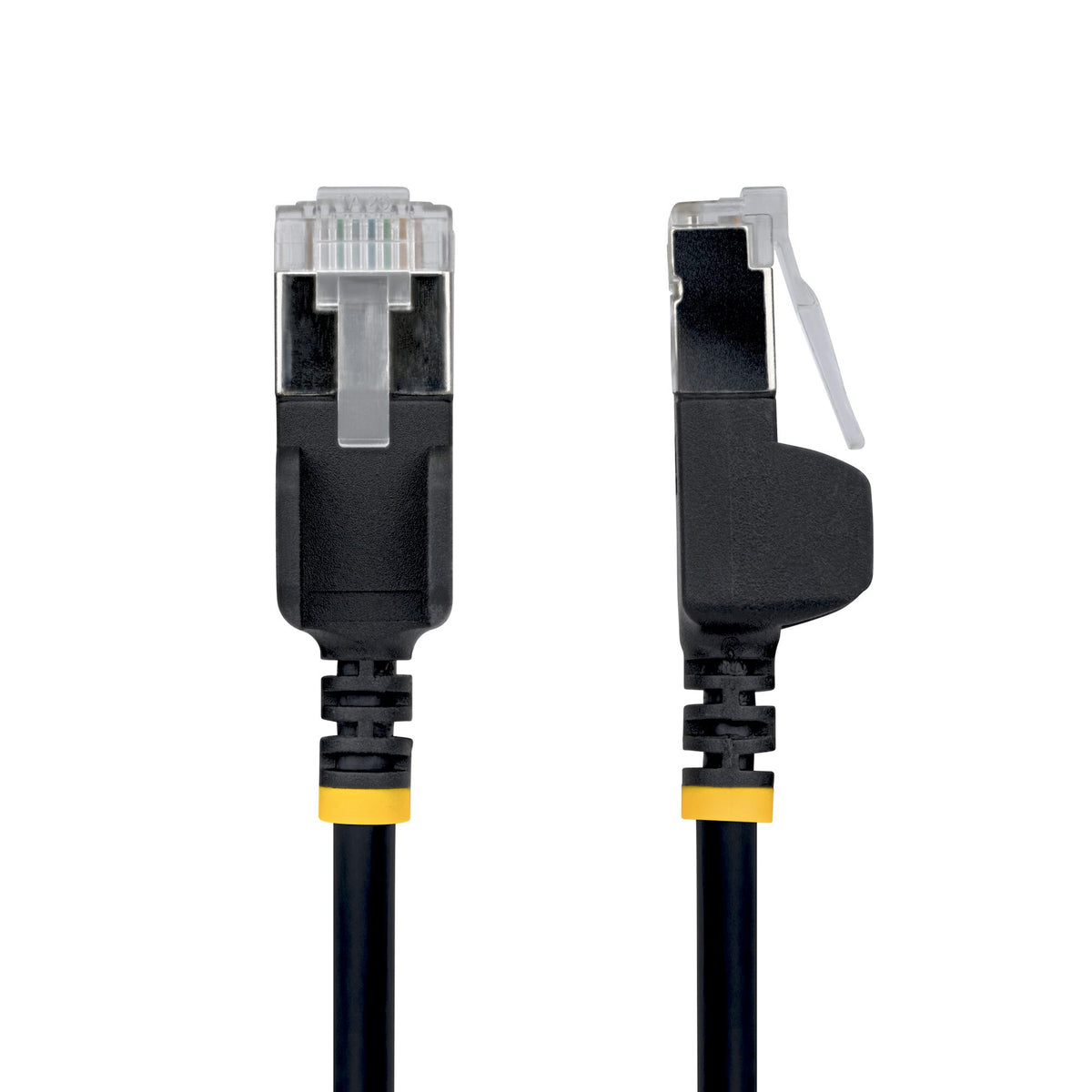 StarTech.com 1.5m Black Ultra Slim Cat6A Ethernet Cable, Snagless, FTP, Pure Bare Copper Wire, 34AWG Slim RJ45 Network Patch Cord, Individually Tested