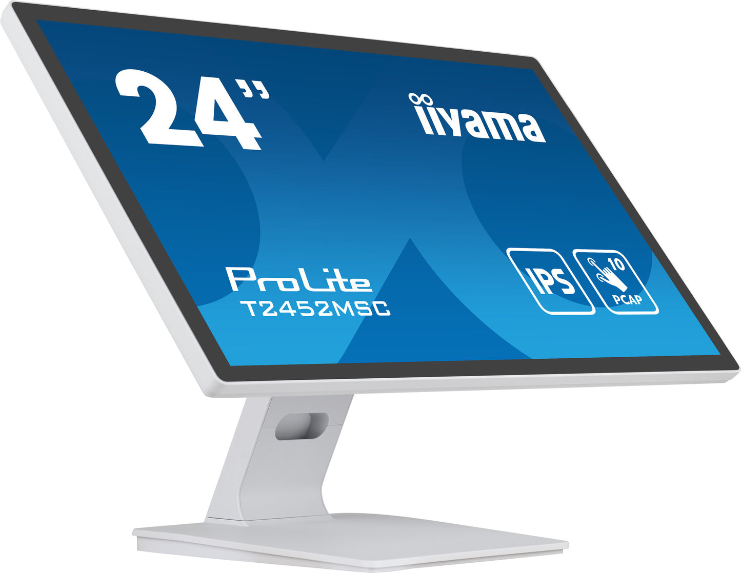 iiyama ProLite T2452MSC-W1 computer monitor 60.5 cm (23.8") 1920 x 1080 pixels Full HD LCD Touchscreen Multi-user White