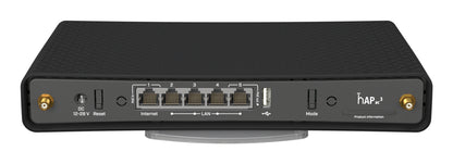 Mikrotik hAP ac³ wireless router Gigabit Ethernet Dual-band (2.4 GHz / 5 GHz) Black
