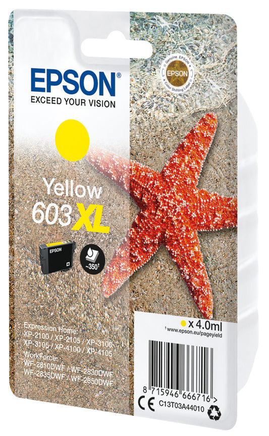Epson Singlepack Yellow 603XL ink cartridge