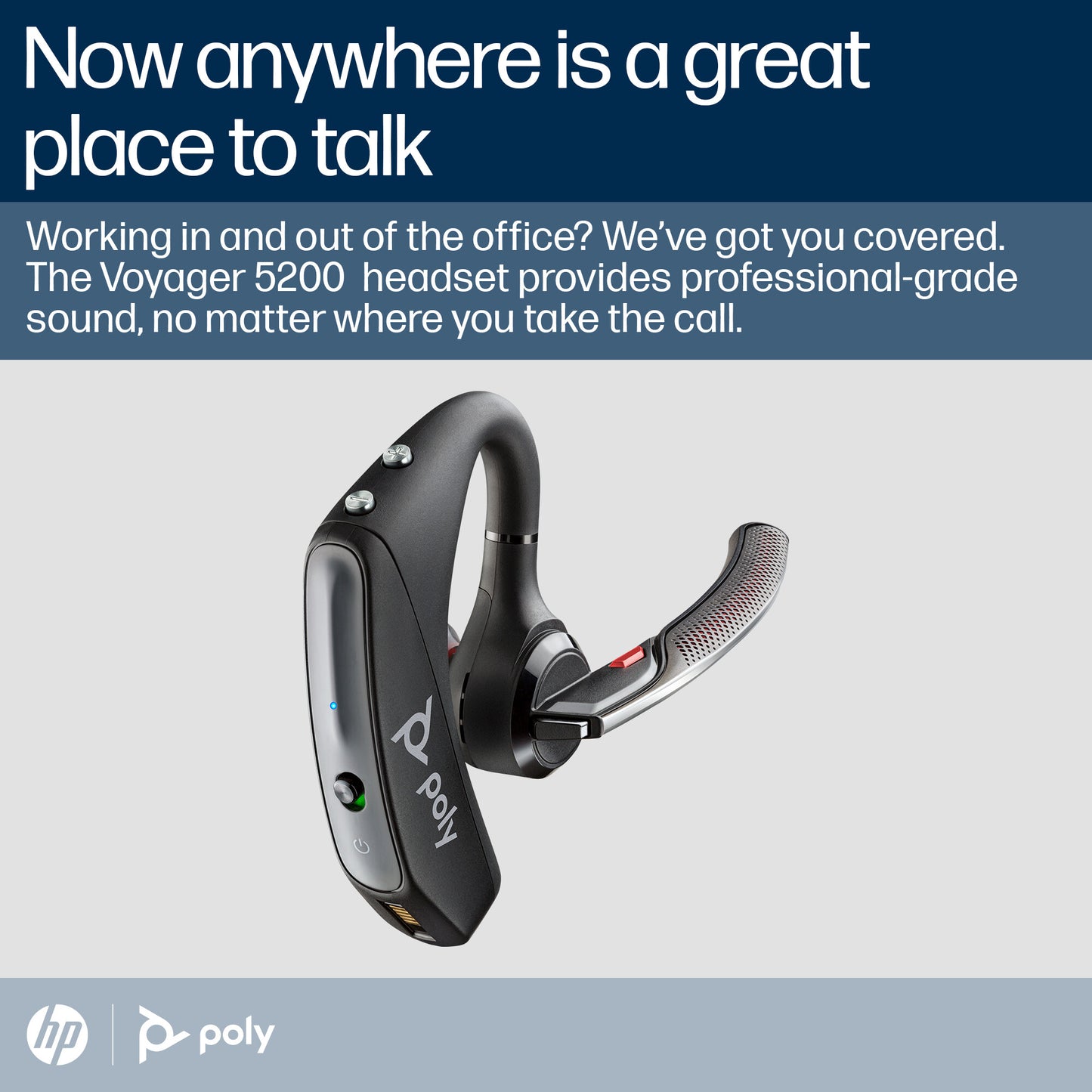 Poly Voyager 5200 USB-A Bluetooth Headset +BT700 dongle
