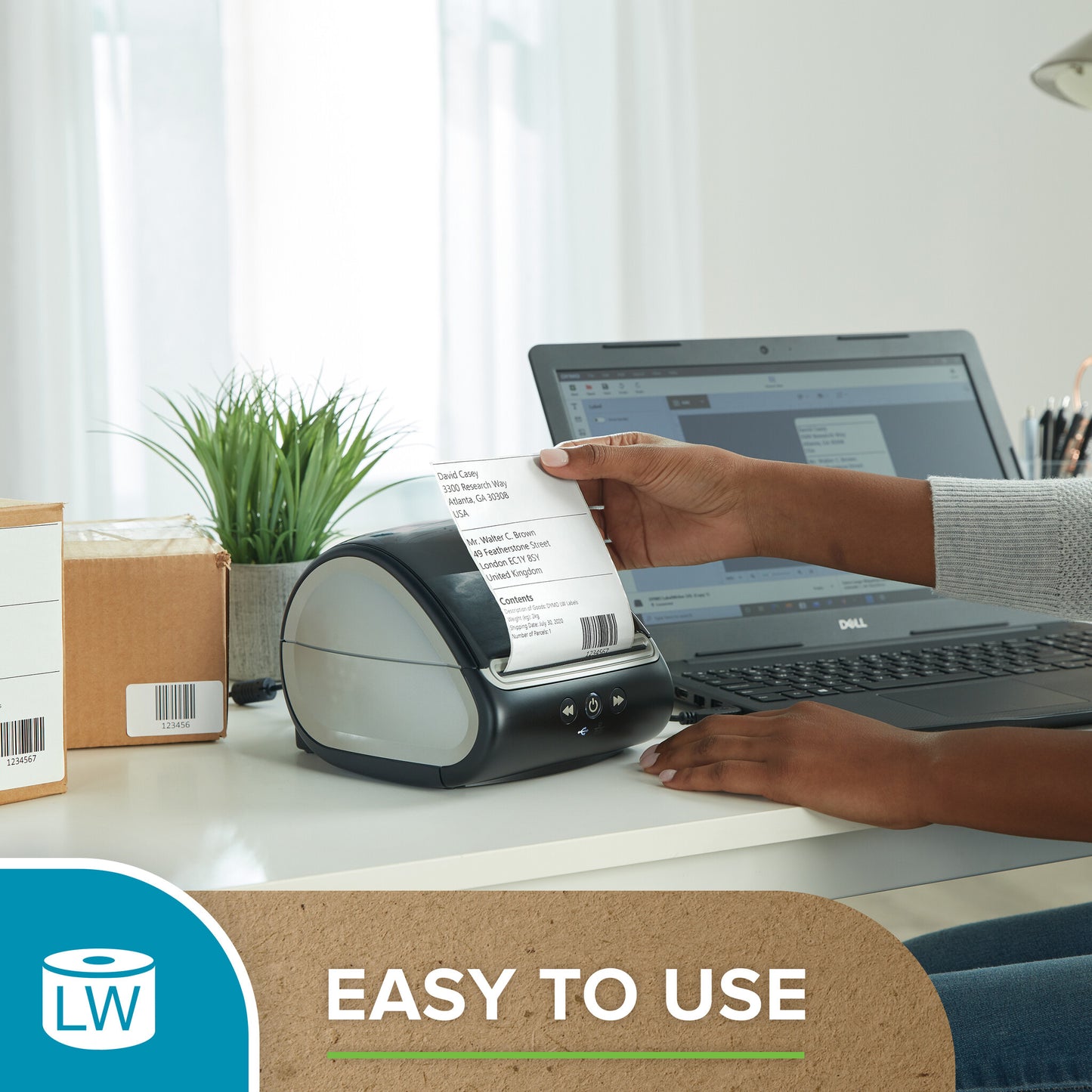DYMO Authentic LabelWriter High-Capacity Shipping Labels | (59 mm x 102 mm) | 2 Rolls of 575 Easy-Peel Labels (1,150 Mailing Labels) | Self-Adhesive | for LabelWriter 4XL/5XL Label Makers