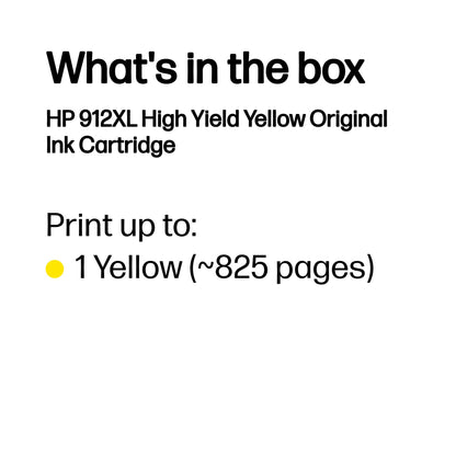 HP 912XL High Yield Yellow Original Ink Cartridge
